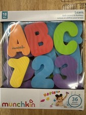 Munchkin 36-Piece Bath Letters  Numbers Set - red/multi, one size