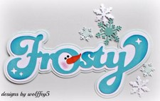 CRAFTECAFE WINTER KID TITLE premade paper piecing scrapbook diecut page WOLFFEY5