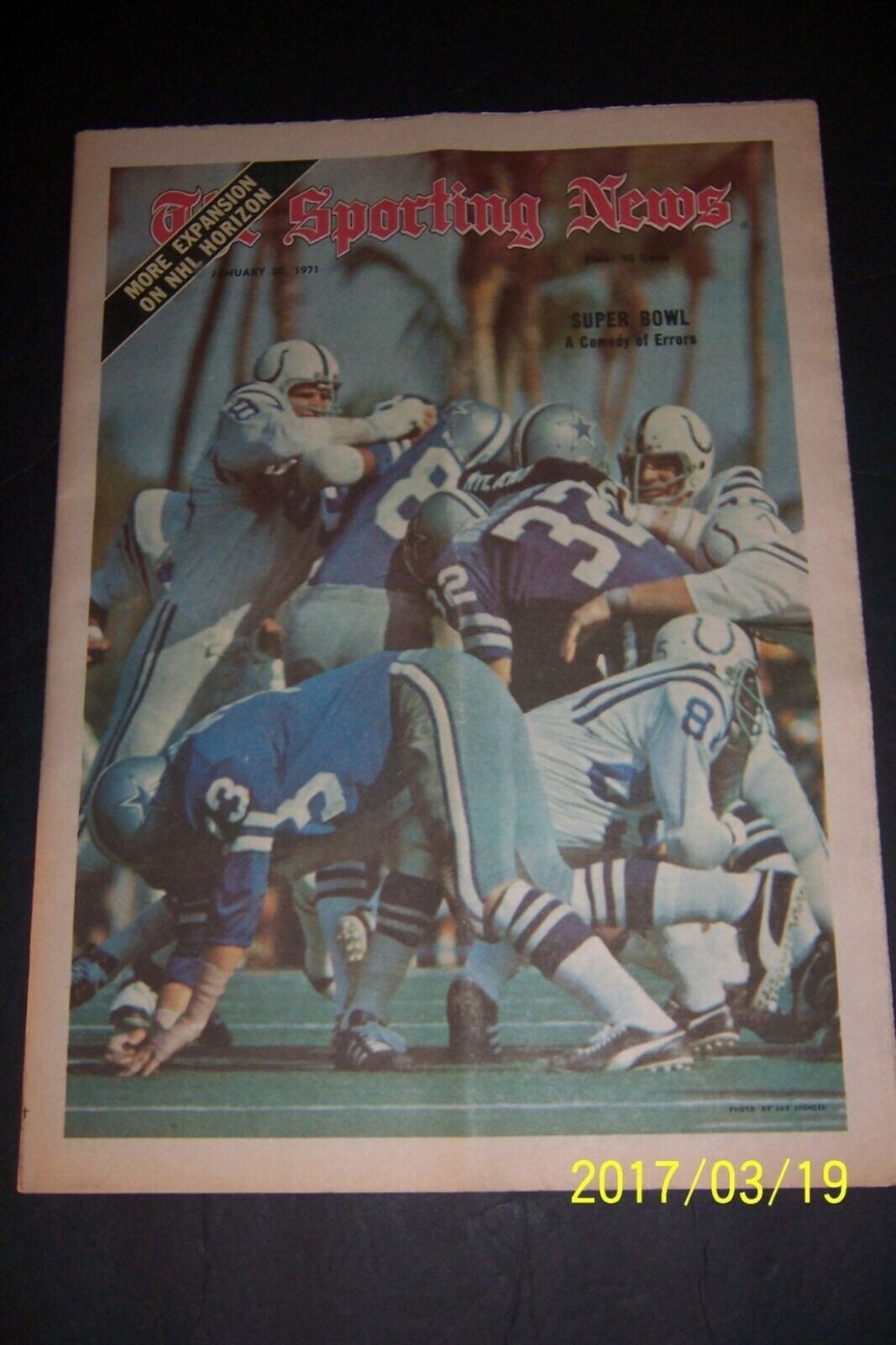 1971 Sporting News Baltimore Colts Vs Dallas Cowboys Super Bowl V No Label Free