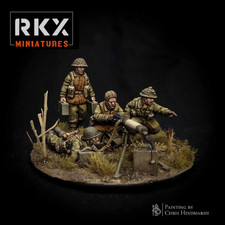 British Canadian 4 Man Vickers Team RKX Bolt Action 28MM 1/56 Unpainted