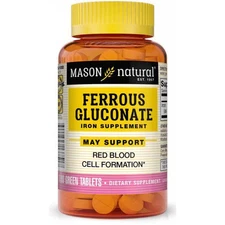 Mason Natural Ferrous Gluconate 27 mg 100 Tabs