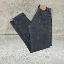 vintage levis 505 faded black straight leg made in usa jeans size 30 x 32