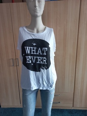 Oversizeshirt von Only What Ever Gr. S Word S/S Top Box JRS guter Zustand