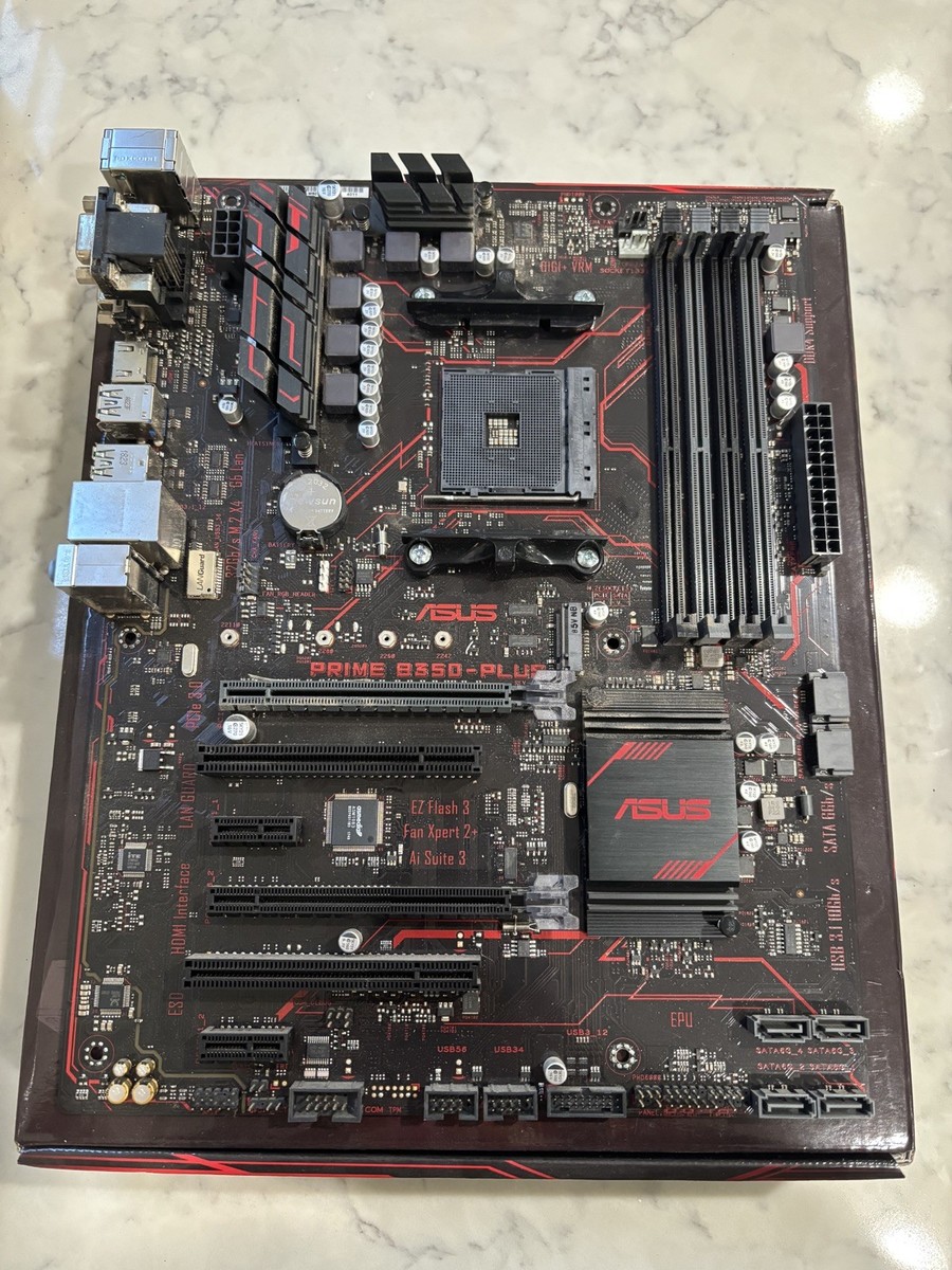 ASUS PRIME B350 PLUS AMD Ryzen AM4 DDR4 ATX Motherboard