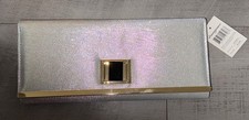 Silver Glitter Clutch Dmargeaux Wedding Evening Glam Formal Prom Cocktail NYE