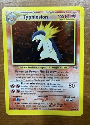 Typhlosion 18/111 Neo Genesis Unlimited Holo LP + Vintage Pokemon  