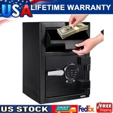 Digital Depository Safe Box Locking Drop Box with Slot Steel Safe w/ Keypad US