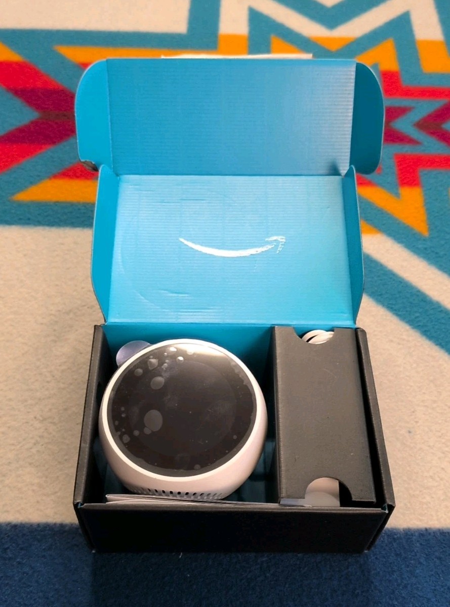 Amazon Echo Spot VN94DQ Smart Alarm Clock White Portable Ale