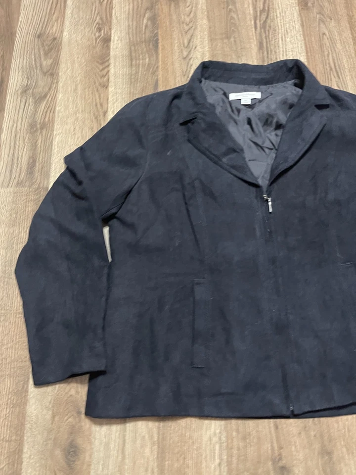 Studio Works 女式 16 码小号黑色全拉链西装外套 — 第 3/4 张图片