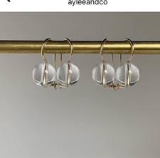 Crystal Quartz Power Drop Earring Gold Fill Artisan Ayleeandco