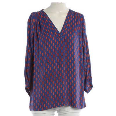 Diane von Furstenberg Bluse 36 US 6 Blau Rot Sehr gut