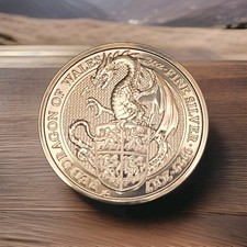 2017 UK Queens Beast Red Dragon Of Wales 2 oz Silver 0.9999 80.00 per troy oz