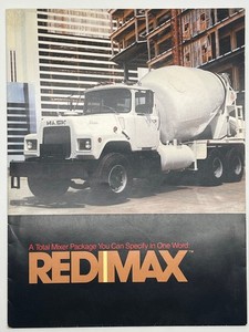 1983 MACK REDIMAX BROCHURE FOLDER Ready Mix Truck Dealer Brochure Holder