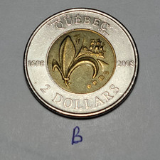 1608-2008 CANADA 2 Dollar QUEBEC CITY Toonie Coin TB9