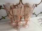 5 Arcoroc Rosaline Pink Swirl Champagne Flute Glasses - France - 6.5” Vintage — photo 2