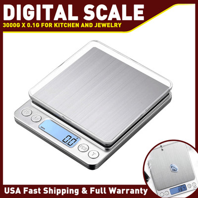 Digital Scale Portable Precision Weighing Scale 3000g*0.1g For Jewelry Kitchen