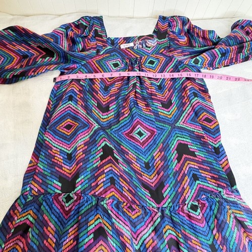 Eres Nightclub Arc-en-Ciel Silk Satin Minidress Rainbow Print NWT Size S - Picture 14 of 15