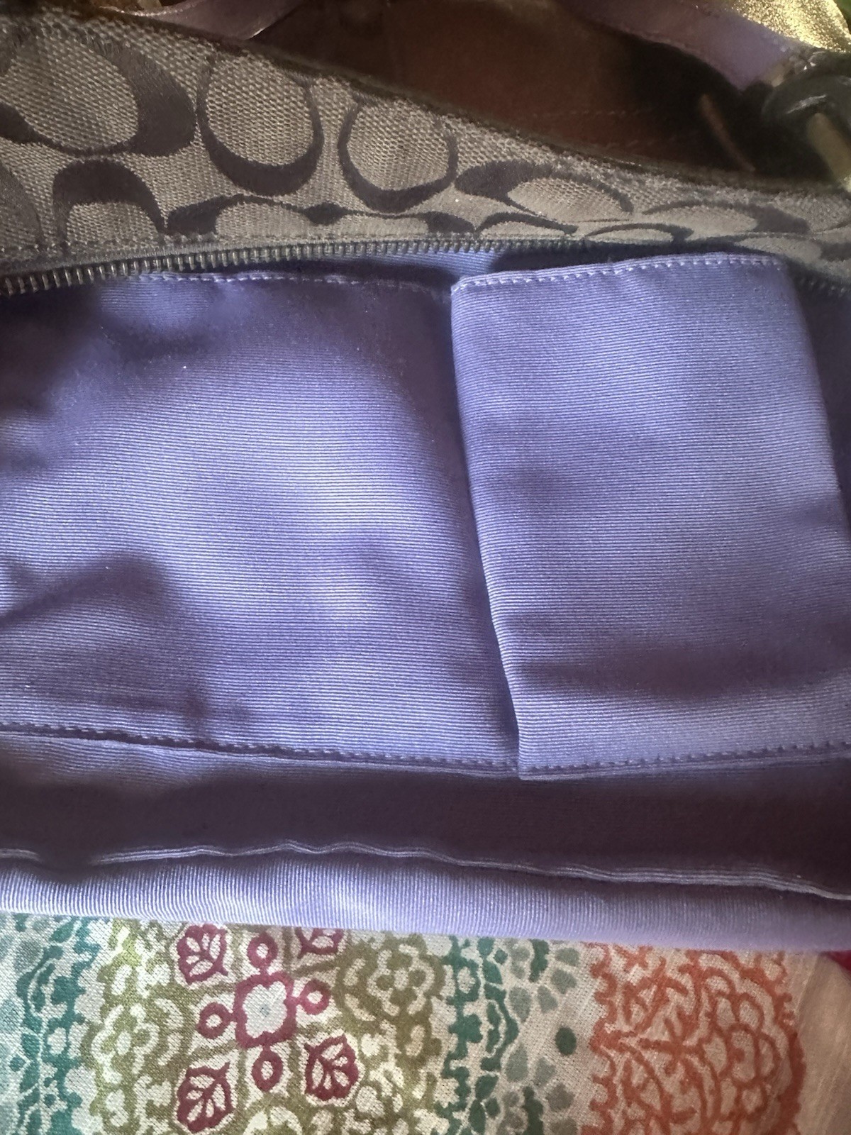 Coach Leather Suede Multicolor Patchwork Tote Sho… - image 3