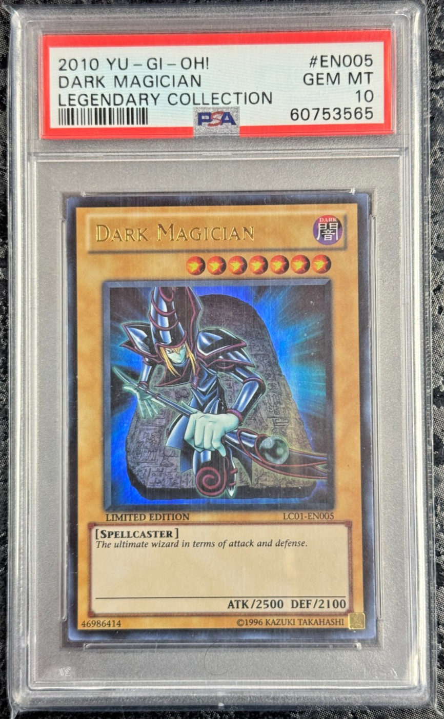 2010 YUGIOH! DARK MAGICIAN LEGENDARY COLLECTION #EN005 💎 PSA 10