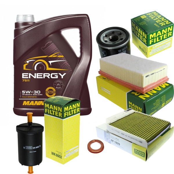 Mann Inspektionspaket 5L Mannol Energy 5W-30 FüR Renault Clio III 2.0 16V-image