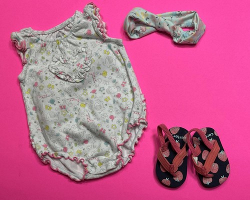 Baby Girl 3 Months Carter's NIKE Shirts Shorts Shoes Clothes Sets Outfits Lot - Picture 10 of 13