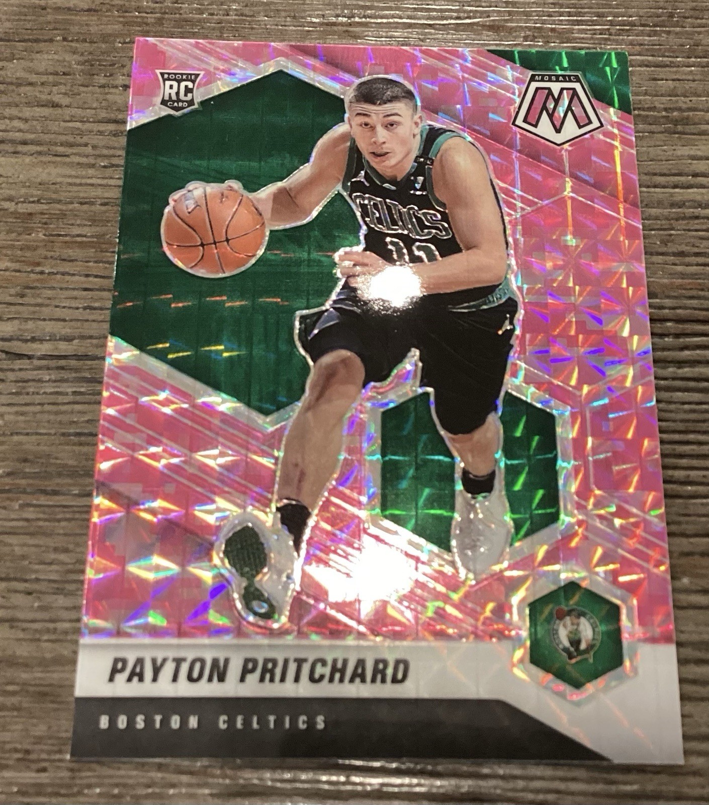 2020-21 Panini Mosaic - Rookie Payton Pritchard #210 Pink Camo Mosaic Prizm (RC)