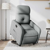 Relaxsessel Mit Aufstehhilfe Stoff Hellgrau Sessel Senioren Fernsehsessel