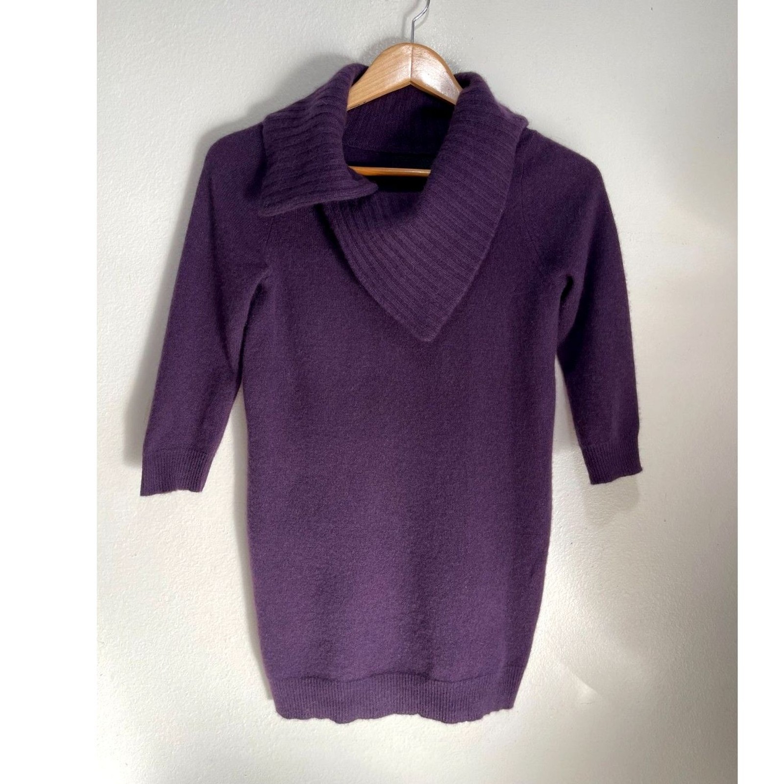 Cynthia Rowley 100% cashmere sweater classic winter protection purple women XS