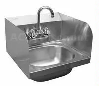 GSW USA HS-1615S Stainless Wall Mount Hand Sink w/ Splash Guards NSF