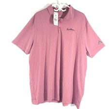 Adidas Men's Ultimate 365 Golf Polo Shirt UPF 50 Heather Burgundy HA6215 Sz 2XL