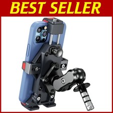 Motorcycle Phone Mount with Vibration Dampener, Secure Lock