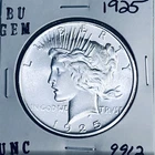 1925 P BU GEM PEACE SILVER DOLLAR UNC MS+++ U.S. MINT RARE COIN 9912