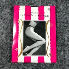 Victoria’s Secret Lasting Luxuries Pantyhose Medium Smoke Sheer to Waist NWT