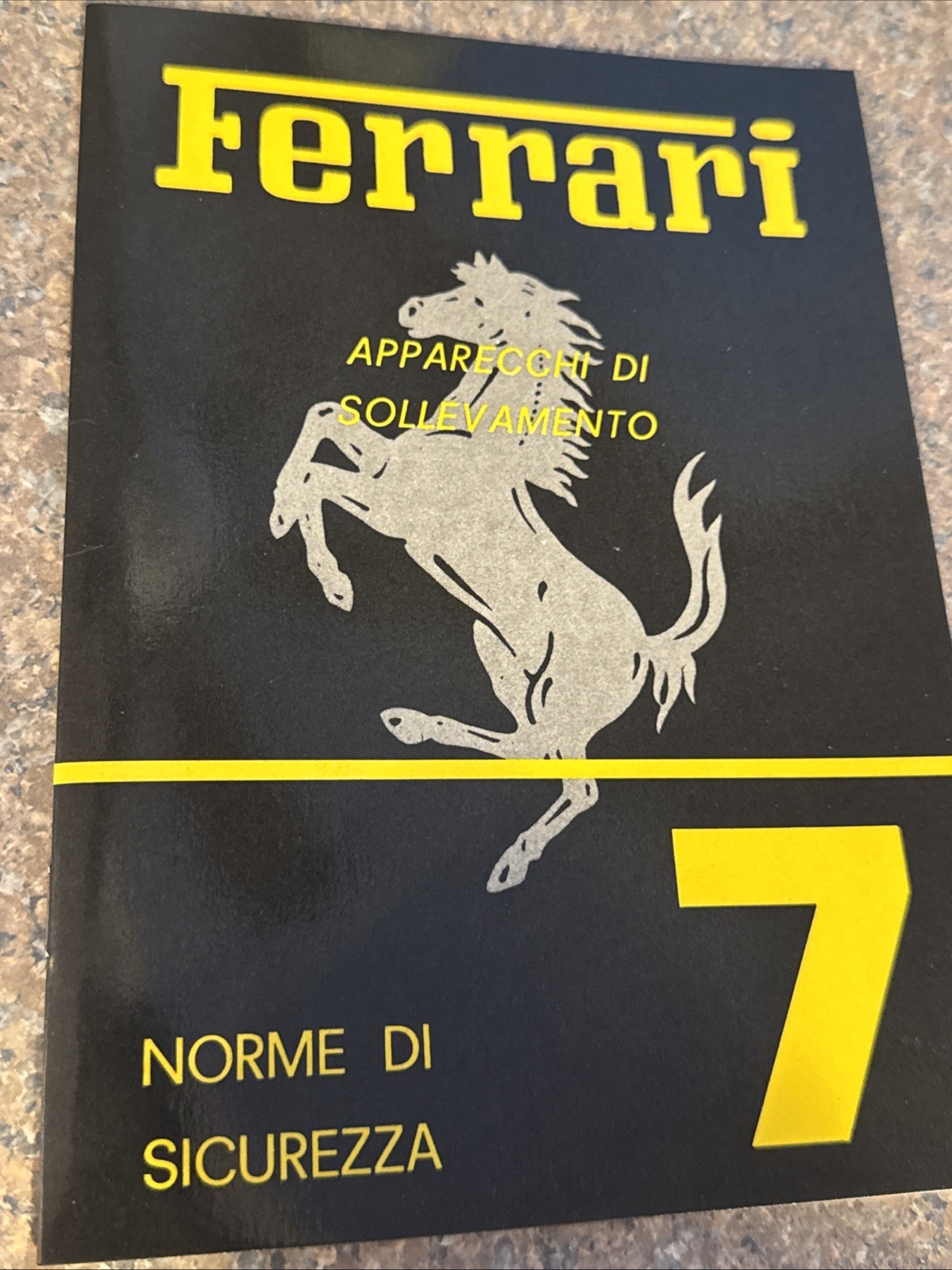 Ferrari 1986 #7 Safety Book For Employees “Lifting equipment”