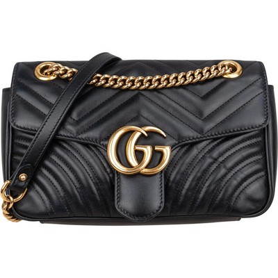 Gucci Chevron Leather GG Marmont Camera Crossbody Bag Tasche