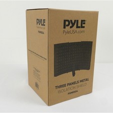 NEW Pyle Three Panel Metal Microphone Isolation Shield Studio Acoustic PSMRS04