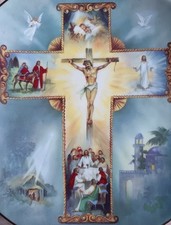 Vintage belle assiette collection Franklin Doulton La Vie du Christ Barzoni CA13