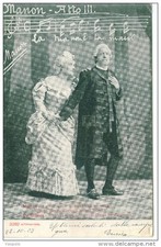 OPERA MANON JULES MASSENET ACT 3 ALTEROCCA-TERNI 1903 CIRCULATED POSTCARD