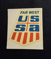 USSA Far West Ski Decal Sticker United States Ski Assc. Souvenir Travel 4”x 4”
