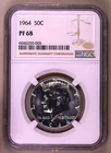 1964 Kennedy Half Dollar NGC PF68 ***RARE ORIGINAL PROOF COIN***