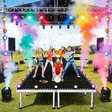 12ft 16ft Portable Stage - Performance Versatile Platform Adjust Height 24" -41"