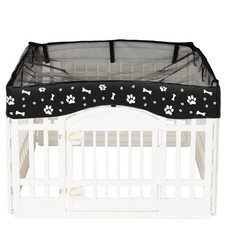 Dog Playpen Mesh Top Cover for 36" Inch Pet Playpen with 4 Panels, Dog Crate ...