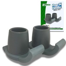 Walker Ski Glides Easy Use Universal Fit Accessories 2 Pack Gray