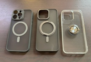 3x Set - Handyhülle iPhone 15 Pro Max MagSafe Magnet Case Kameraschutz Ring