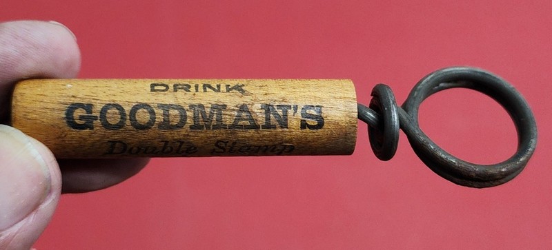1900s Pre Pro Prohibition Goodman's Whiskey Advertising Corkscrew Waco Texas