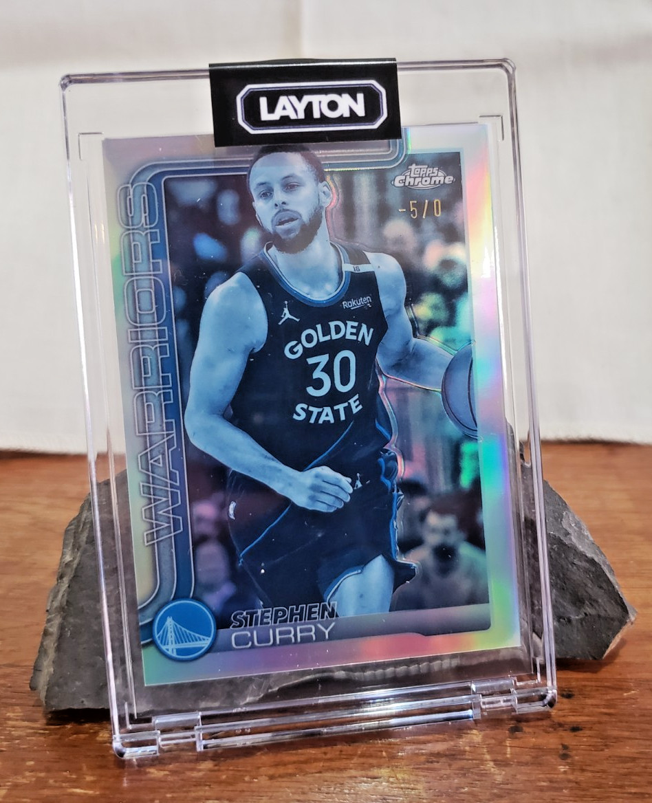 2025-26 Topps Chrome STEPHEN CURRY ❄️FrozenFractor❄️ -5/0 Refractor #201 🥶