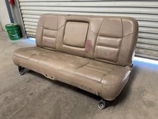 Used 02 F350 Crew Cab Rear Tan Leather Seat Shipped Super Duty Lariat 29822