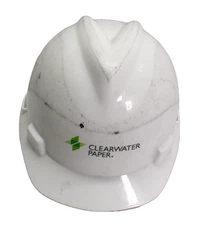 V-Gard MSA Type 1 Front Brim White Hard Hat Class E & G Medium COMPANY BRANDED