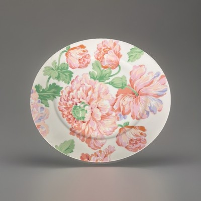 Fleurs PHILIPPE DESHOULIERES Service Plate Charger Limoges Primrose Border