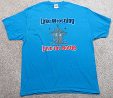 Lake Wrestling 2010 Texas State Championship Wrestling XXL T-Shirt Blue Graphic